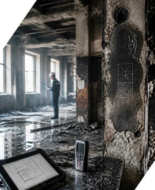 Обследование зданий после пожара в Карасуке от 15236 р. | ЭкспертизаРоссия