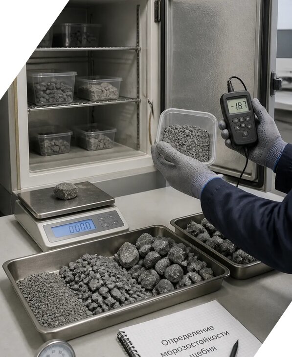 Определение морозостойкости щебня в Карасуке от 3555 р. | ЭкспертизаРоссия